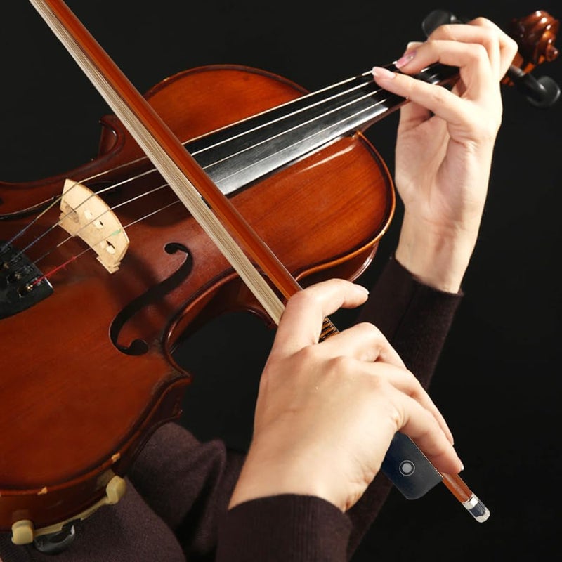 ModouString Brazilwood viola bow 4/4 with Ebony frog natural Horse Hair inlay Pearl Eye Pattern Lightweight - Image 4